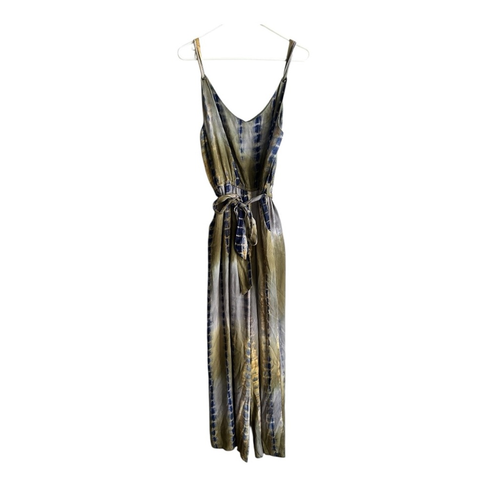 Shop Neighbor green and blue tie dye romper Size Medium